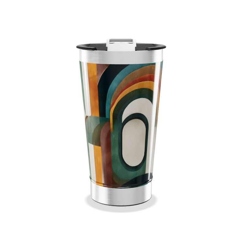 Copo Térmico - Estampado Geométrico Colorido
