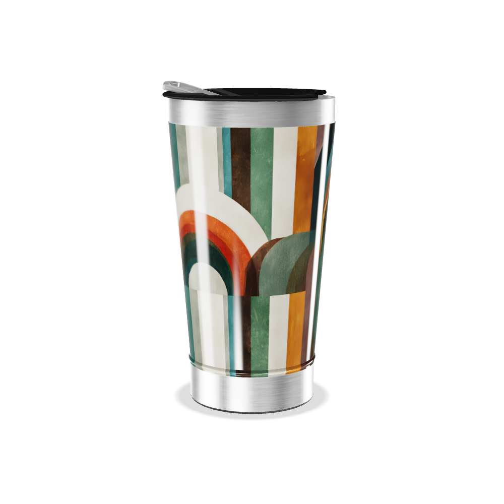 Copo Térmico - Estampado Geométrico Colorido