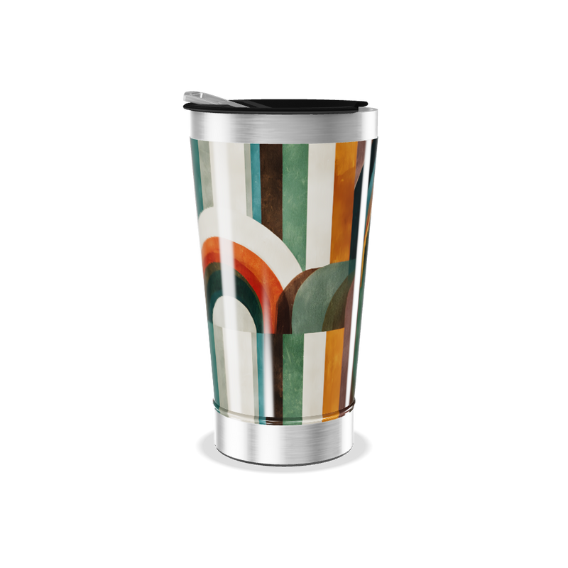 Copo Térmico - Estampado Geométrico Colorido