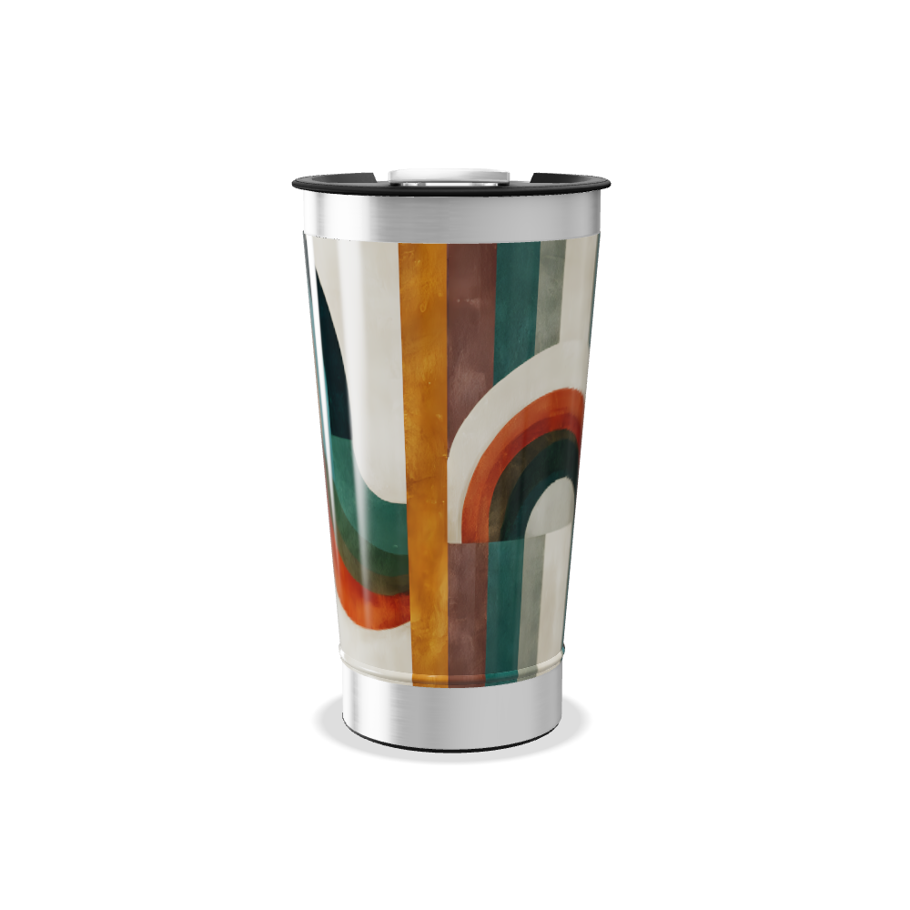 Copo Térmico - Estampado Geométrico Colorido