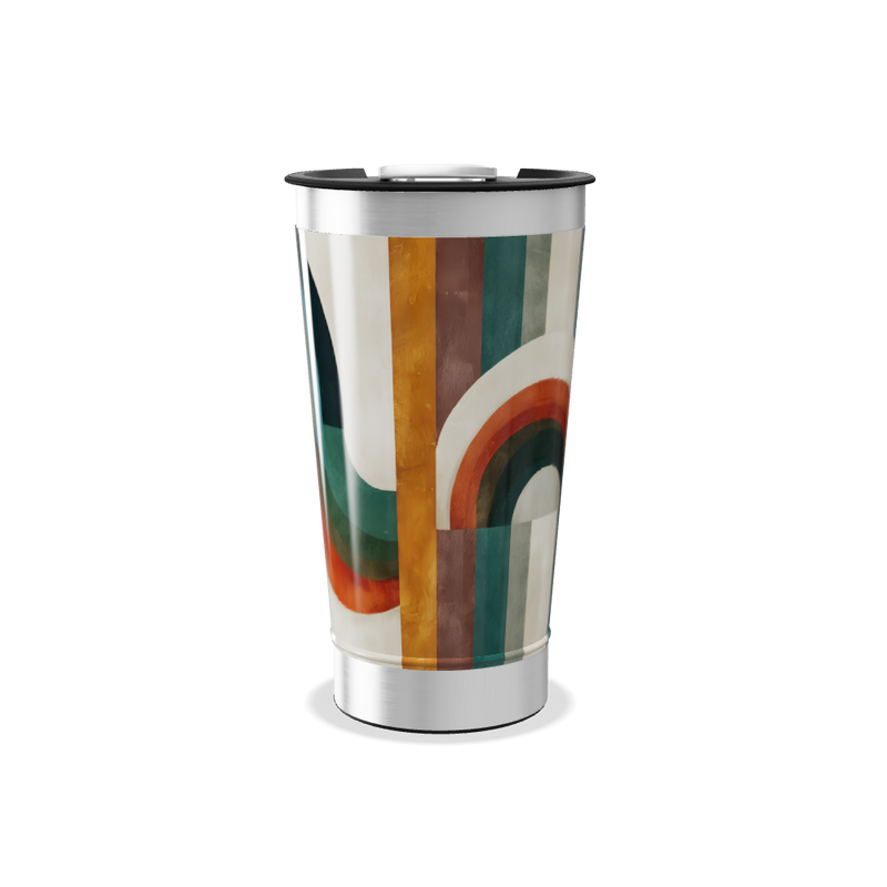 Copo Térmico - Estampado Geométrico Colorido