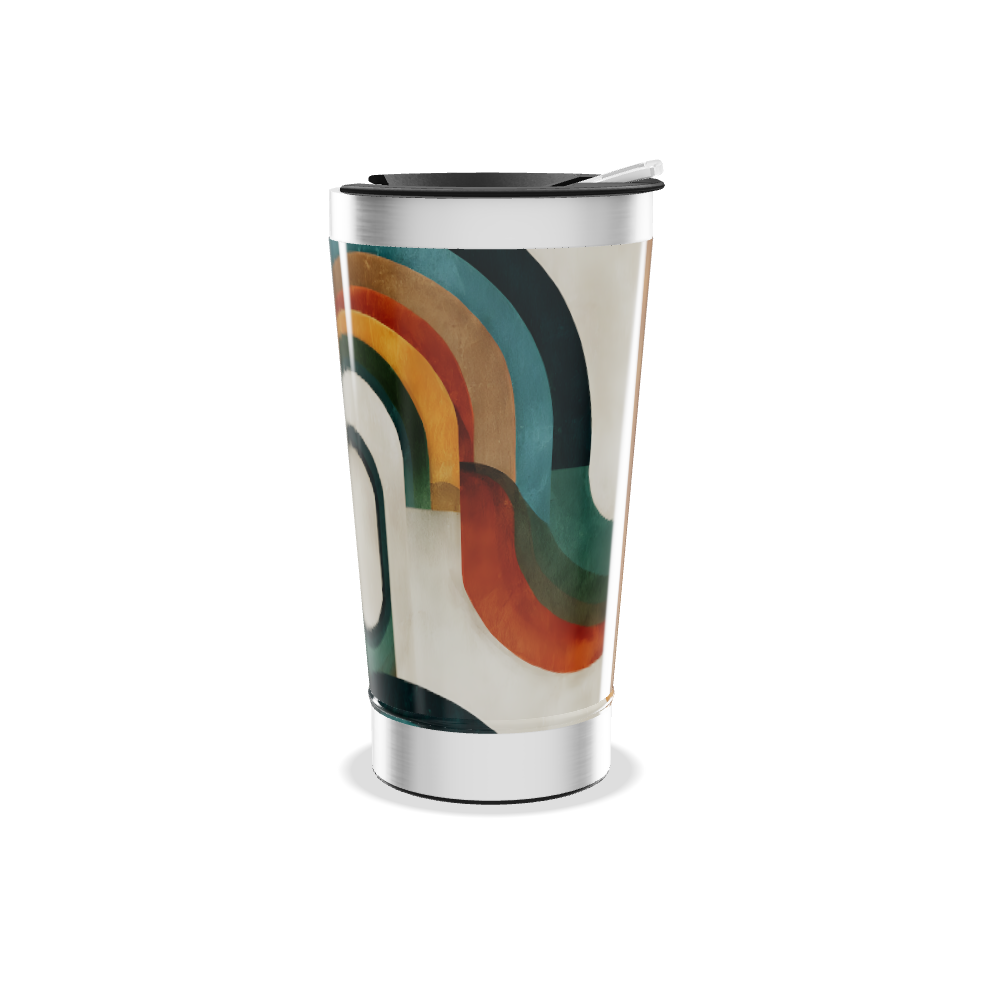 Copo Térmico - Estampado Geométrico Colorido