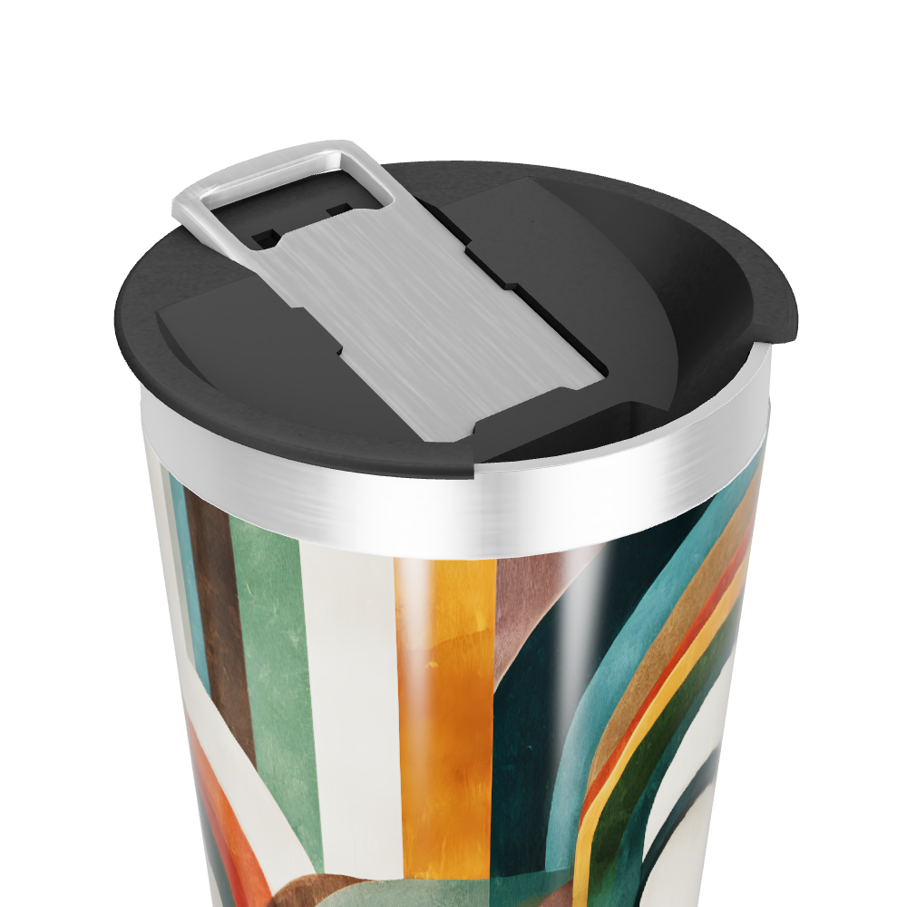 Copo Térmico - Estampado Geométrico Colorido