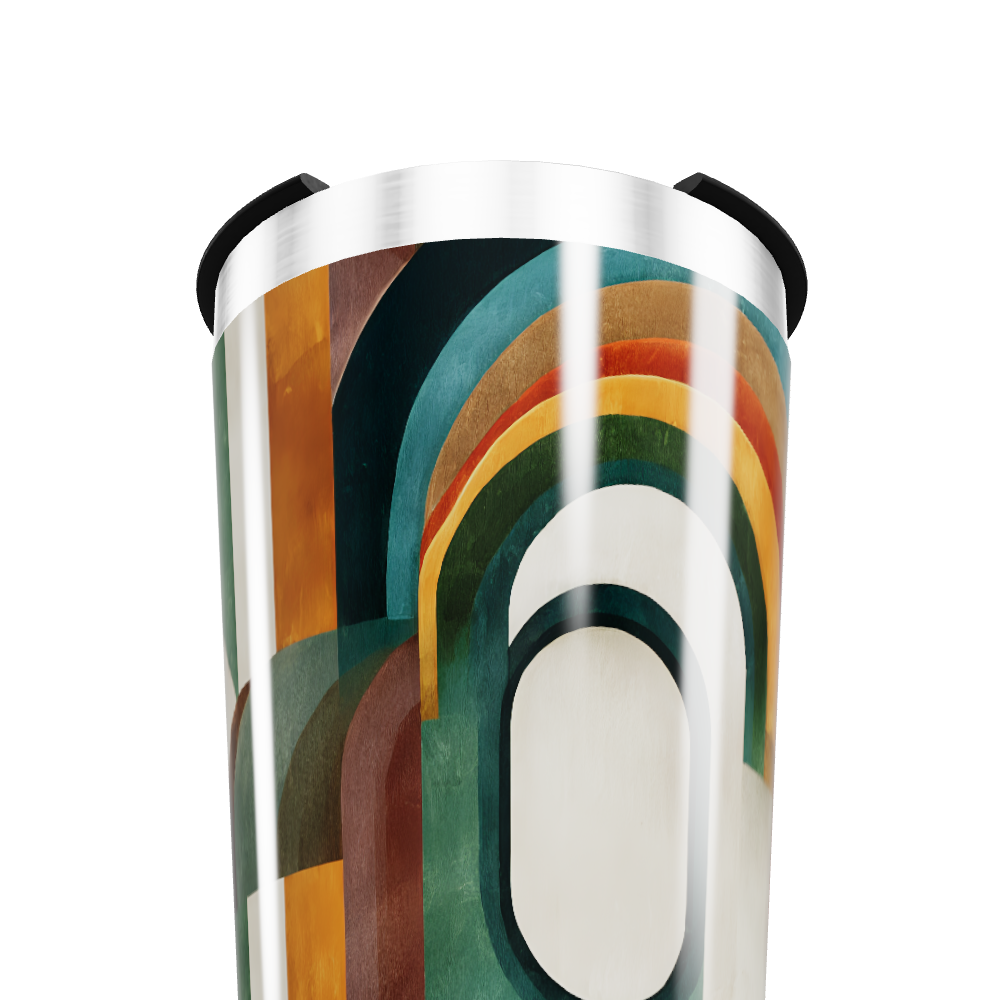 Copo Térmico - Estampado Geométrico Colorido