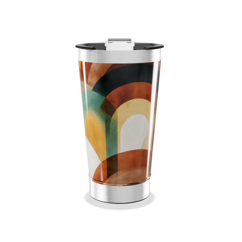 Copo Térmico - Estampa Geométrica Colorida