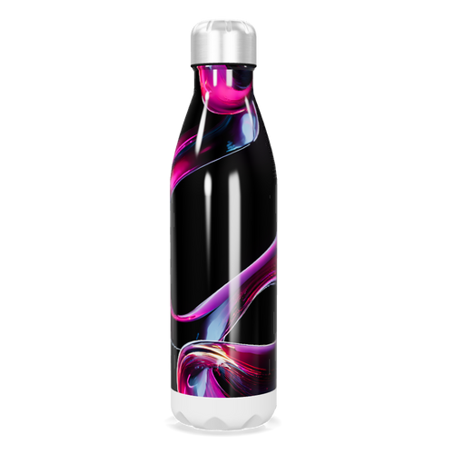 Garrafa Inox - Preto com Arte Colorida