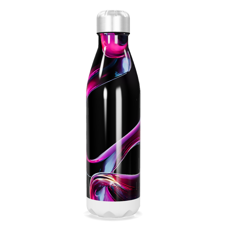 Garrafa Inox - Preto com Arte Colorida