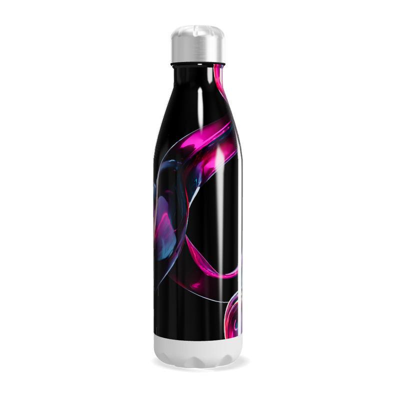 Garrafa Inox - Preto com Arte Colorida