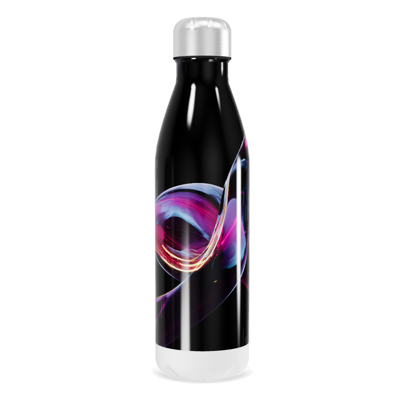 Garrafa Inox - Preto com Arte Colorida