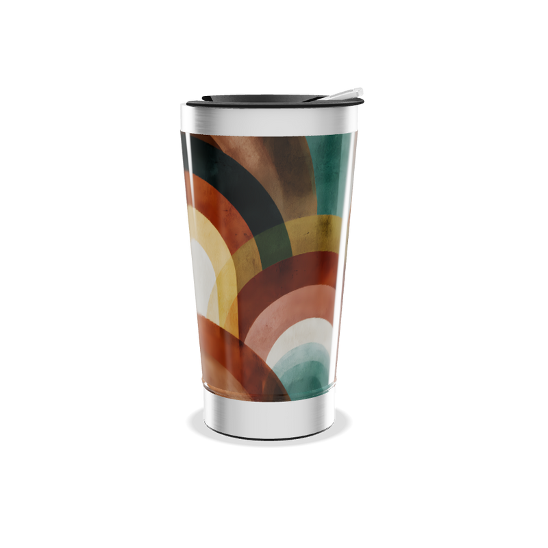 Copo Térmico - Estampa Geométrica Colorida