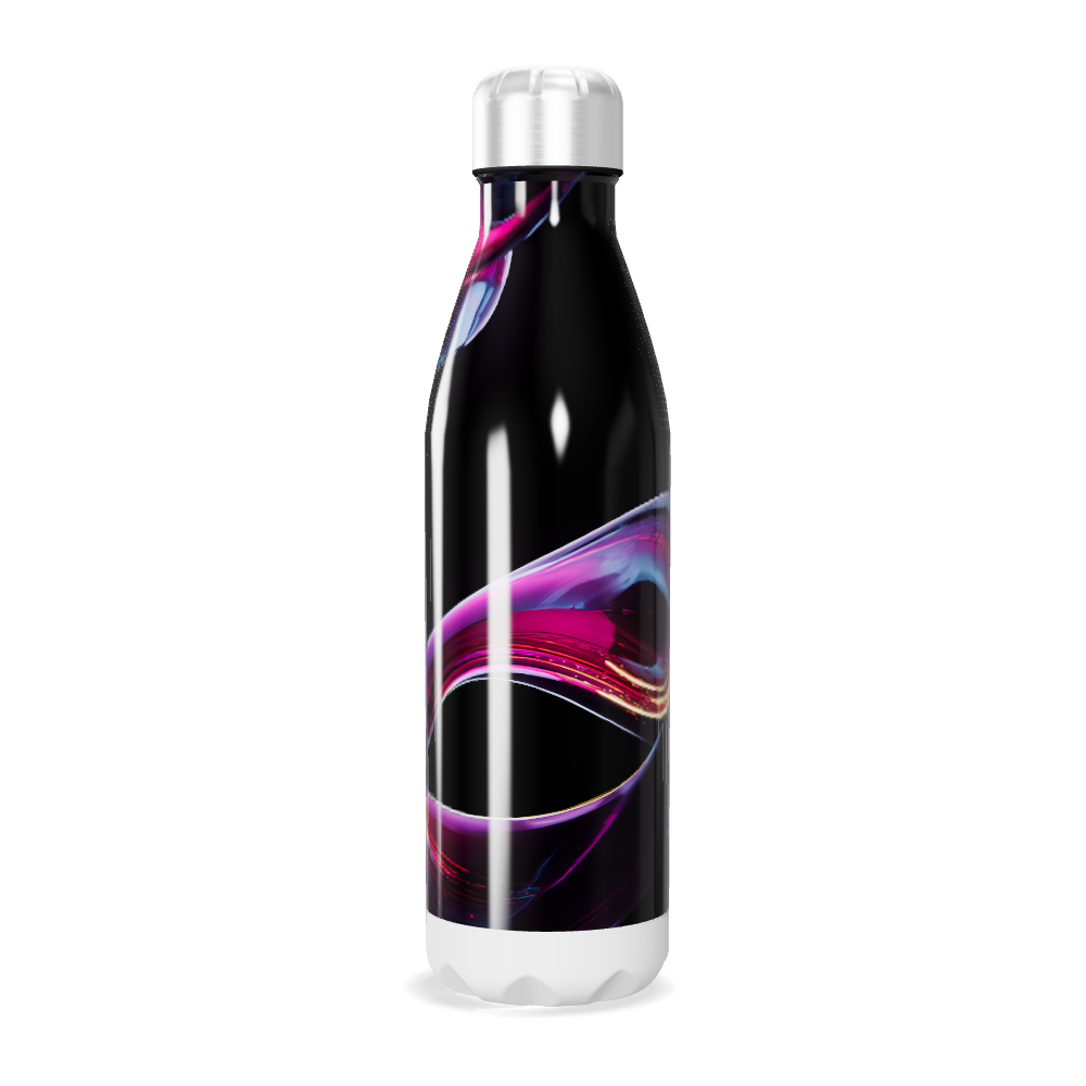 Garrafa Inox - Preto com Arte Colorida