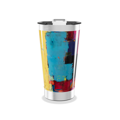 Copo Térmico - Estampa Abstrata Colorida