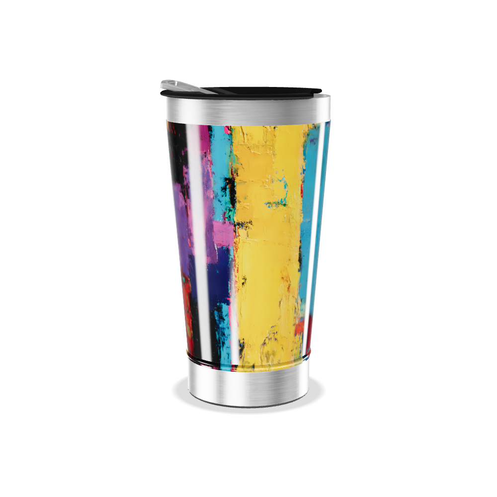 Copo Térmico - Estampa Abstrata Colorida