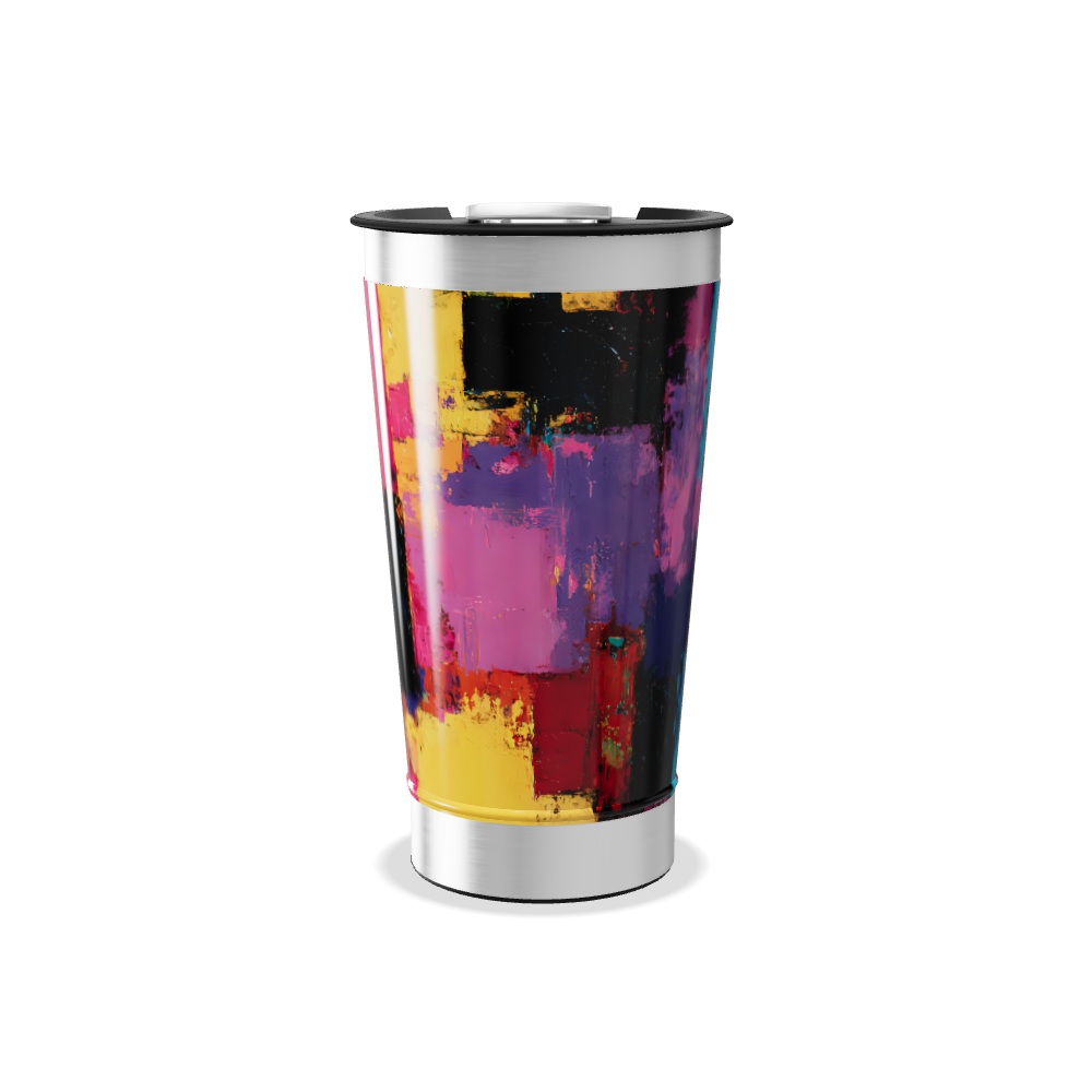 Copo Térmico - Estampa Abstrata Colorida