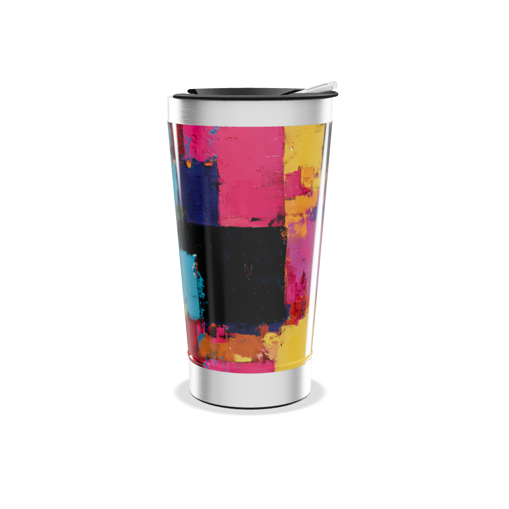 Copo Térmico - Estampa Abstrata Colorida