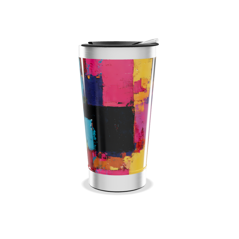 Copo Térmico - Estampa Abstrata Colorida