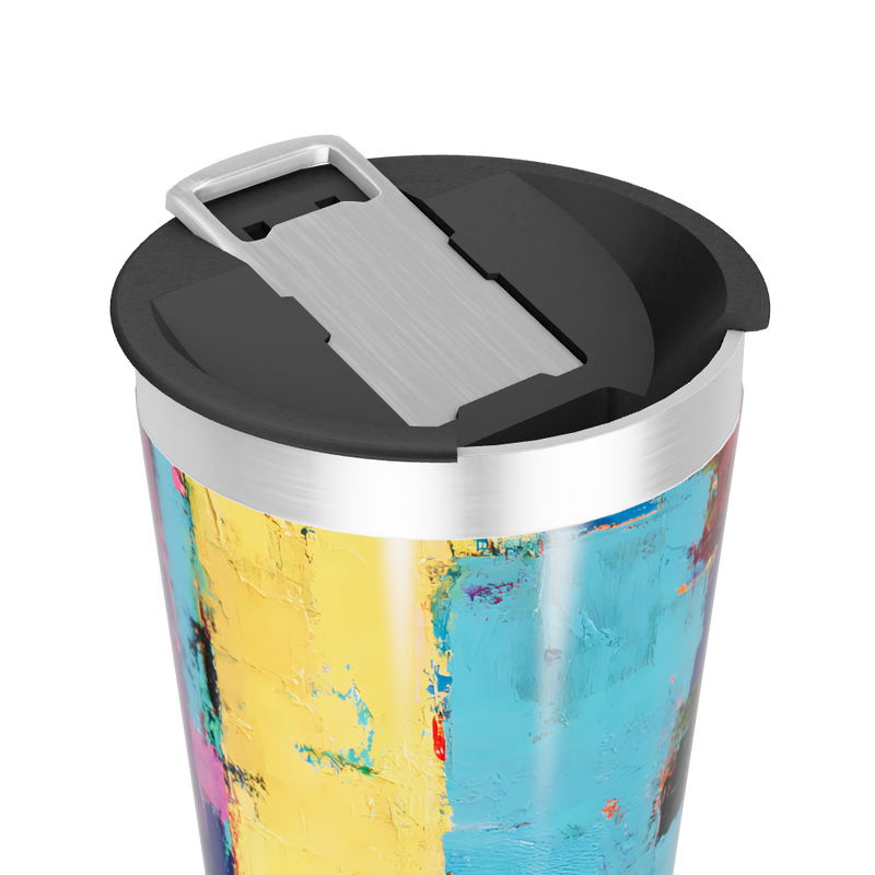 Copo Térmico - Estampa Abstrata Colorida