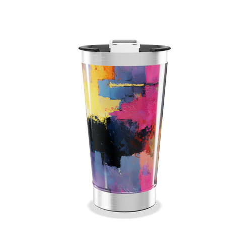Copo Térmico - Estampa Abstrata Colorida