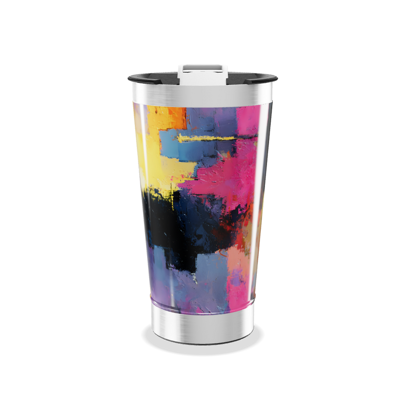 Copo Térmico - Estampa Abstrata Colorida