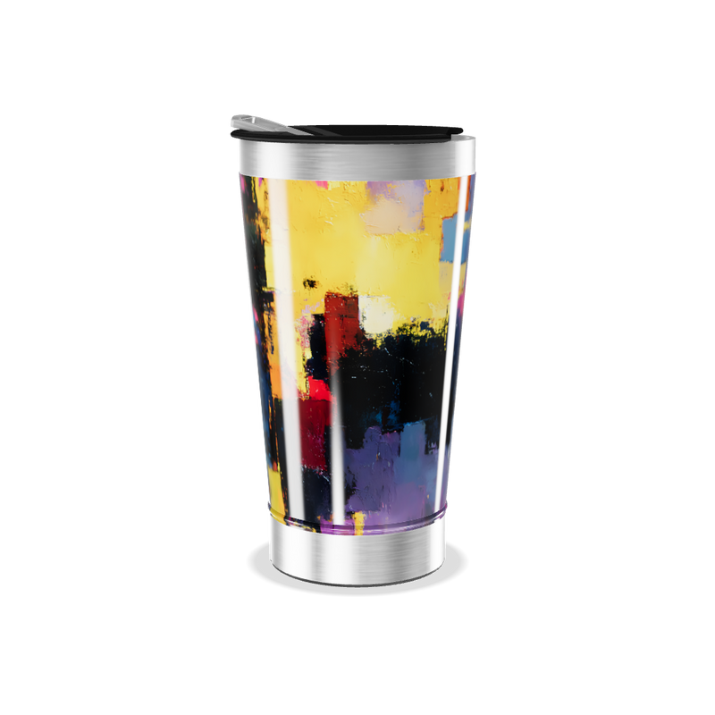 Copo Térmico - Estampa Abstrata Colorida