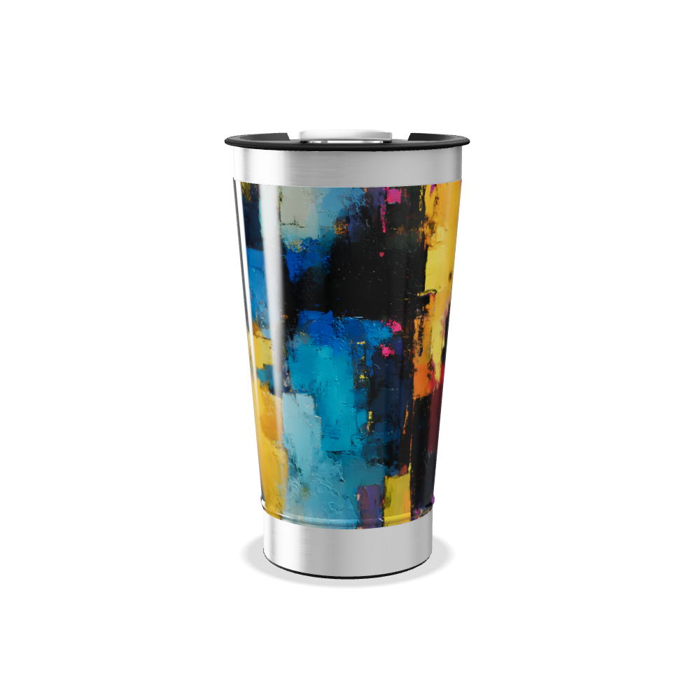 Copo Térmico - Estampa Abstrata Colorida