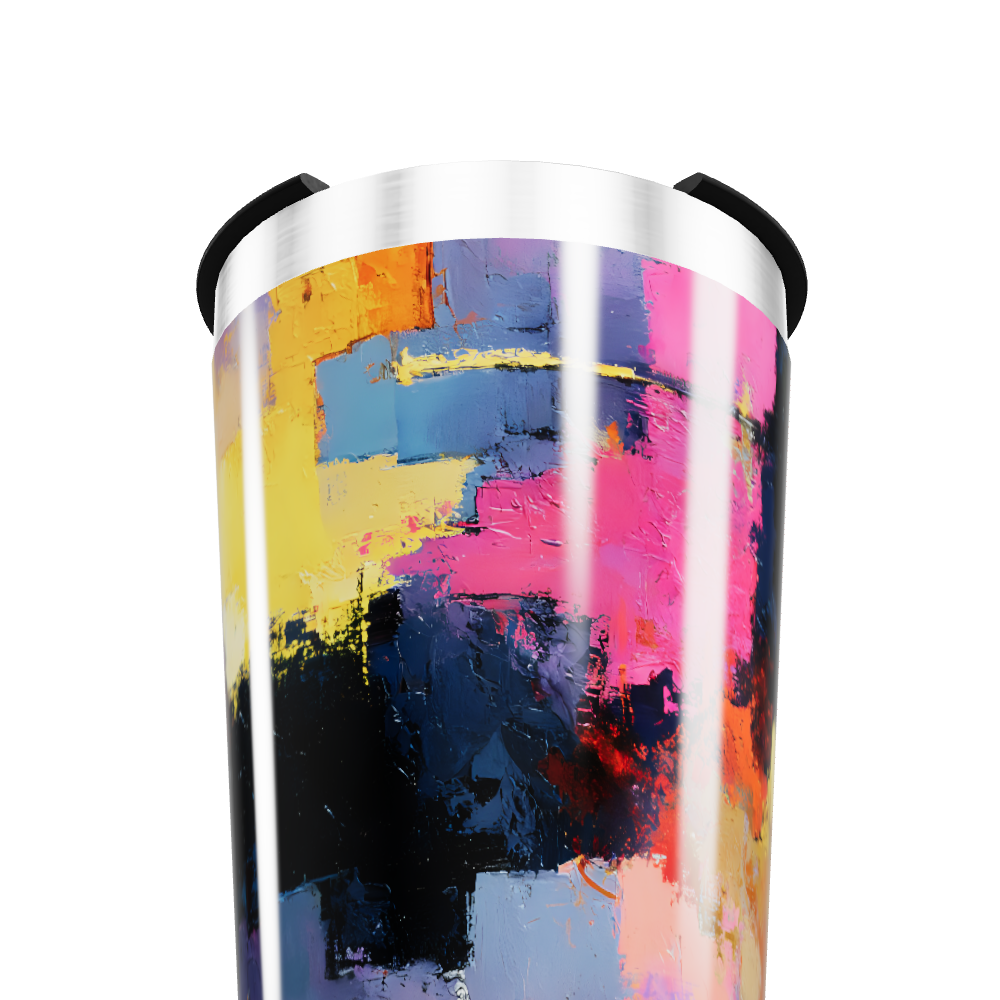 Copo Térmico - Estampa Abstrata Colorida