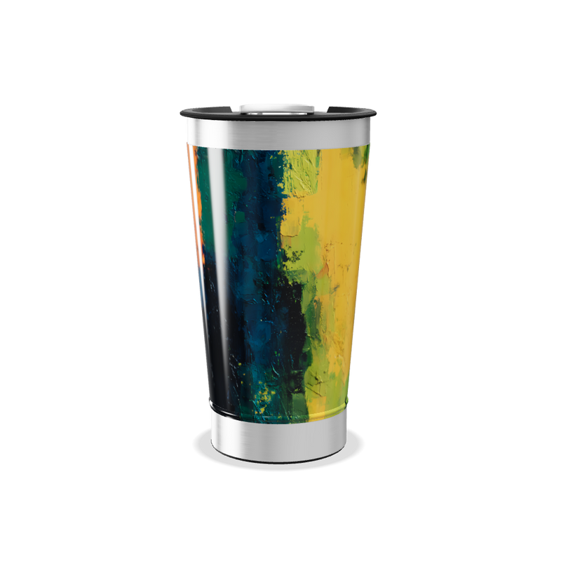 Copo Térmico - Estampa Colorida Abstrata