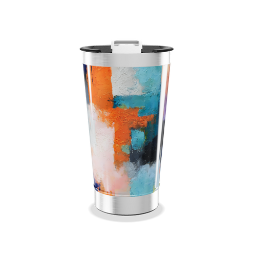 Copo Térmico - Estampa Abstrata Colorida