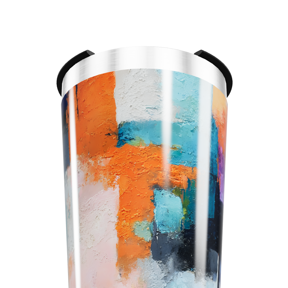 Copo Térmico - Estampa Abstrata Colorida