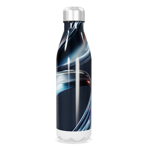 Garrafa Inox - Estampa Abstrata Azul