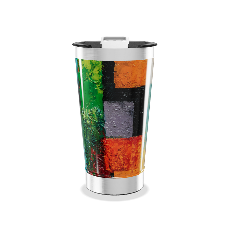 Copo Térmico - Estampa Colorida Abstrata