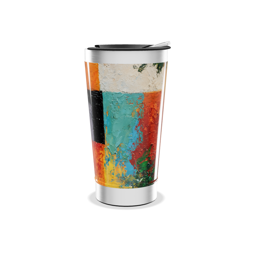 Copo Térmico - Estampa Colorida Abstrata