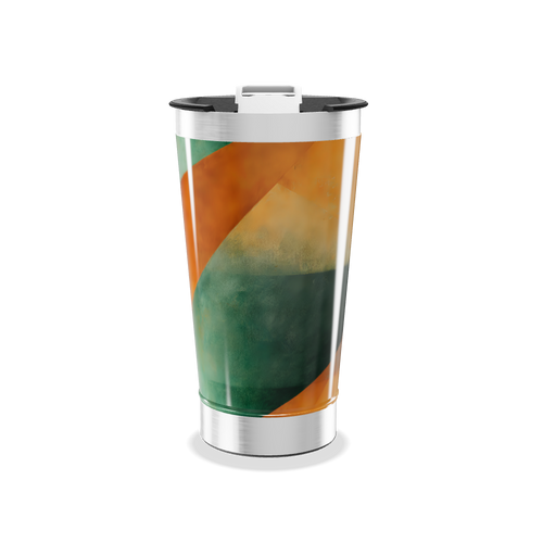 Copo Térmico - Estampa Laranja e Verde