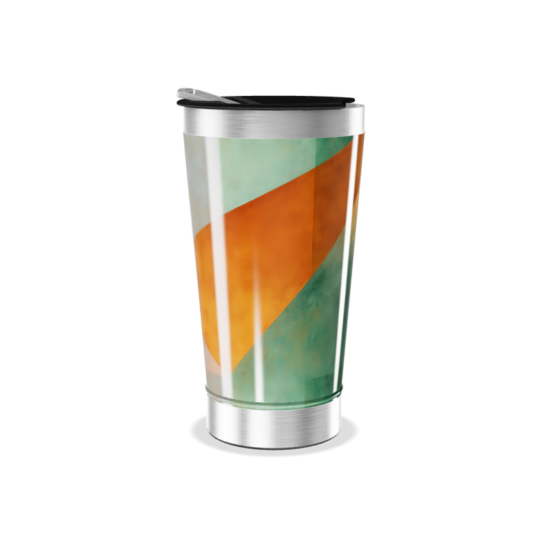 Copo Térmico - Estampa Laranja e Verde