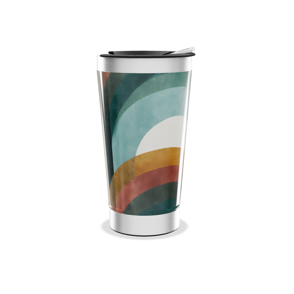 Copo Térmico - Estampa Geométrica Colorida