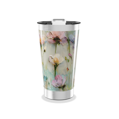 Copo Térmico - Floral Pastel Aço Inox