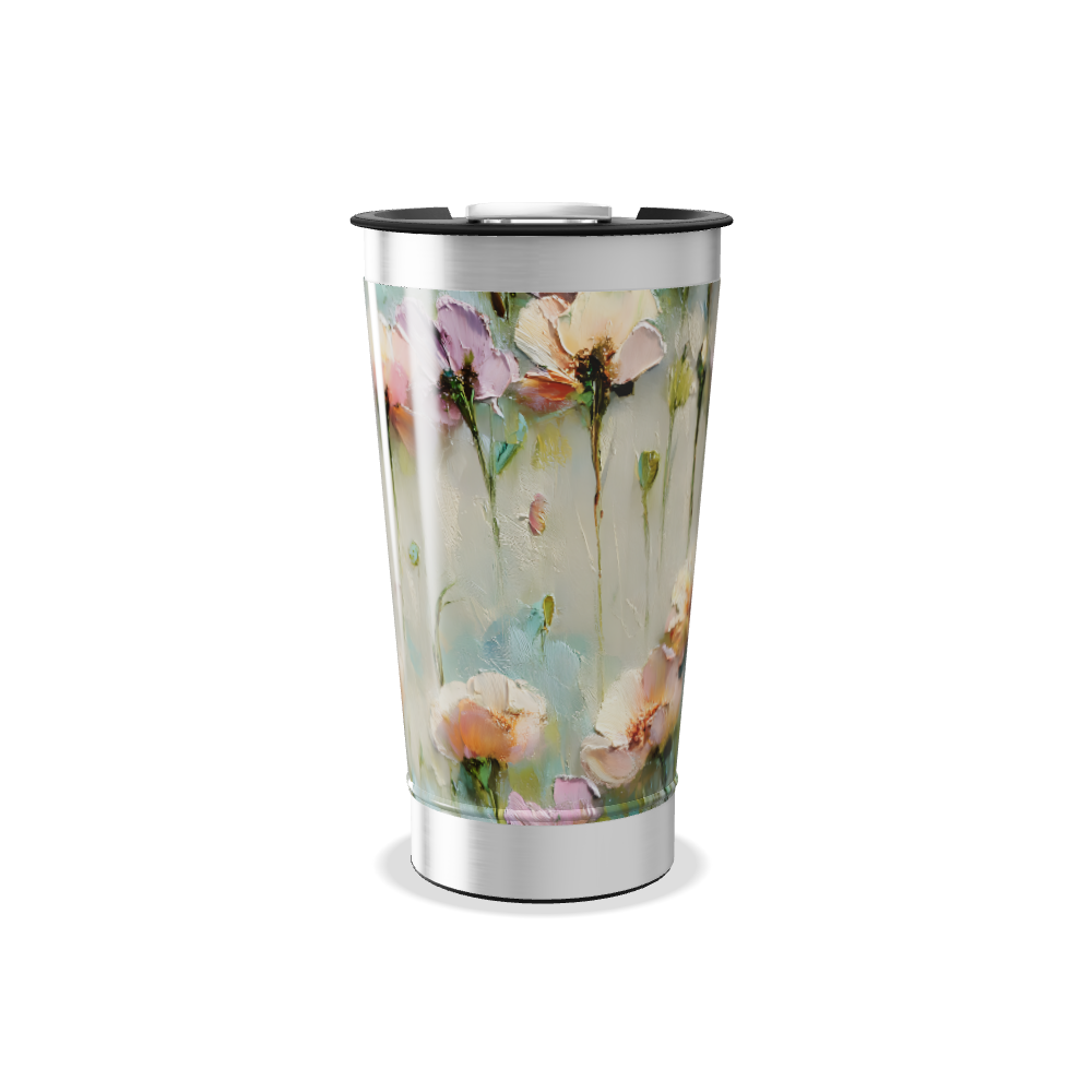 Copo Térmico - Floral Pastel Aço Inox