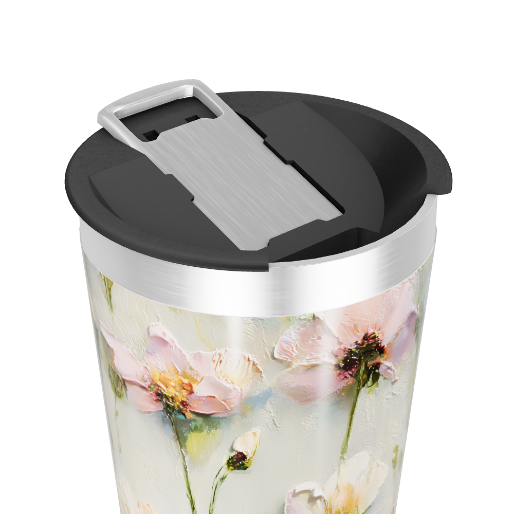 Copo Térmico - Floral Pastel Aço Inox