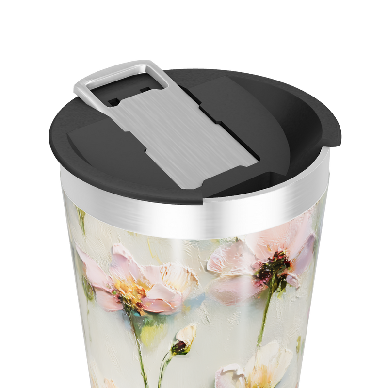 Copo Térmico - Floral Pastel Aço Inox