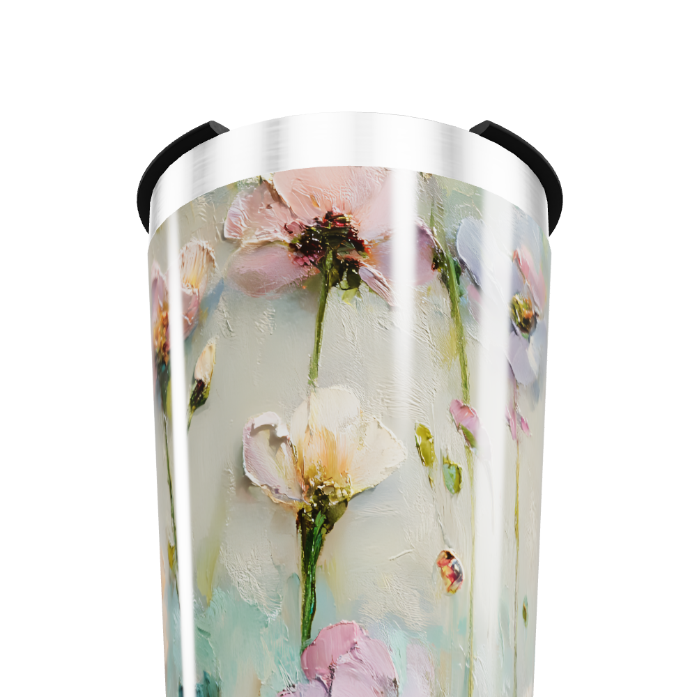 Copo Térmico - Floral Pastel Aço Inox