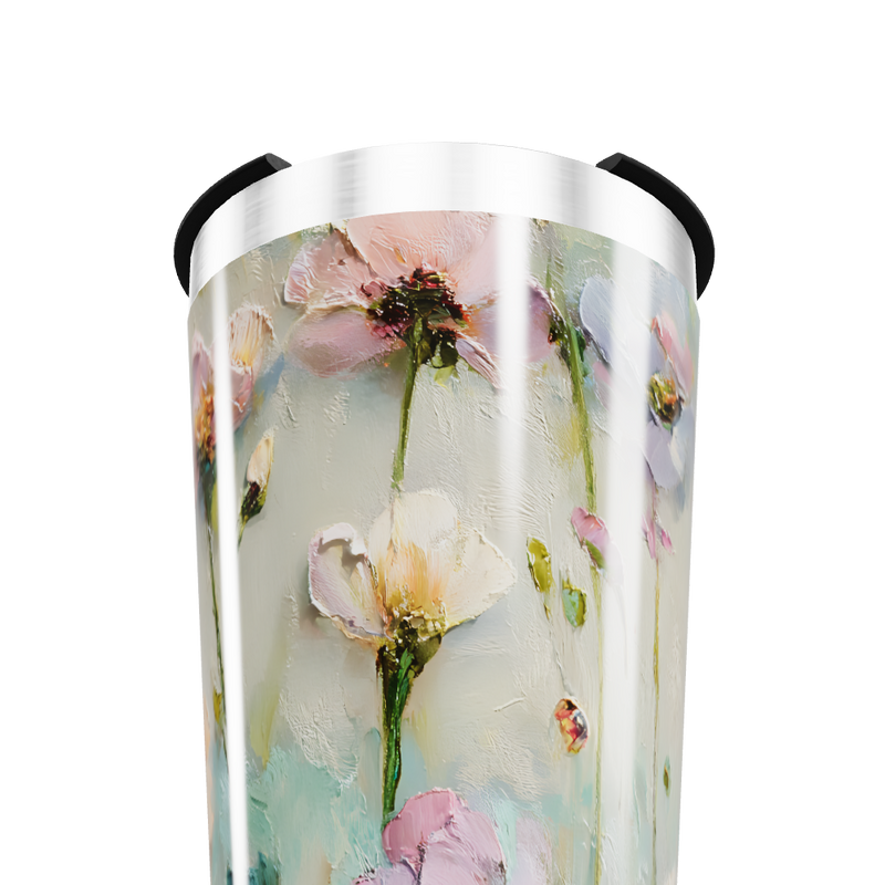 Copo Térmico - Floral Pastel Aço Inox