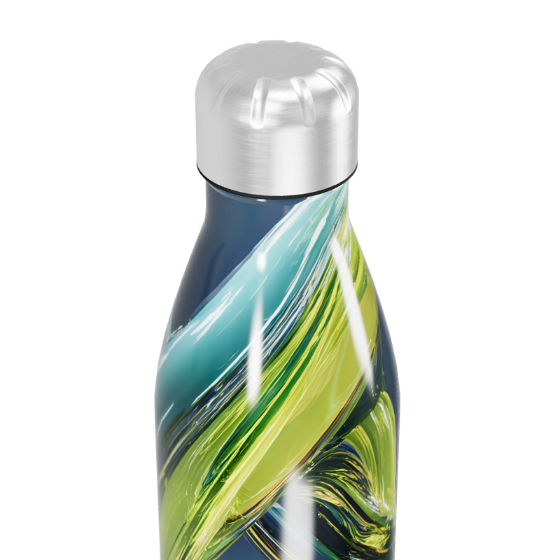 Garrafa Inox - Estampa Abstrata Colorida