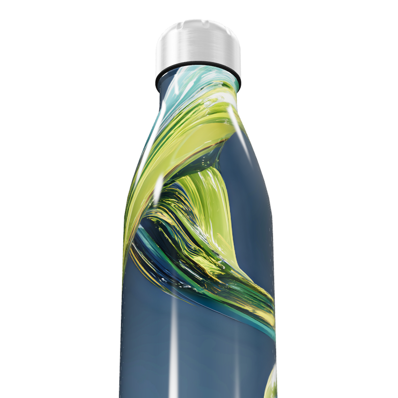 Garrafa Inox - Estampa Abstrata Colorida