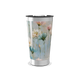 Copo Térmico - Floral Azul Aço Inox