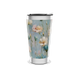 Copo Térmico - Floral Azul Aço Inox