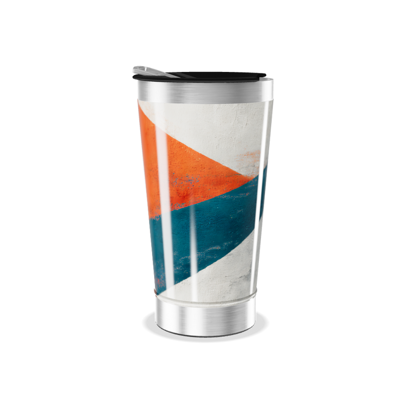 Copo Térmico - Estampa Azul e Laranja