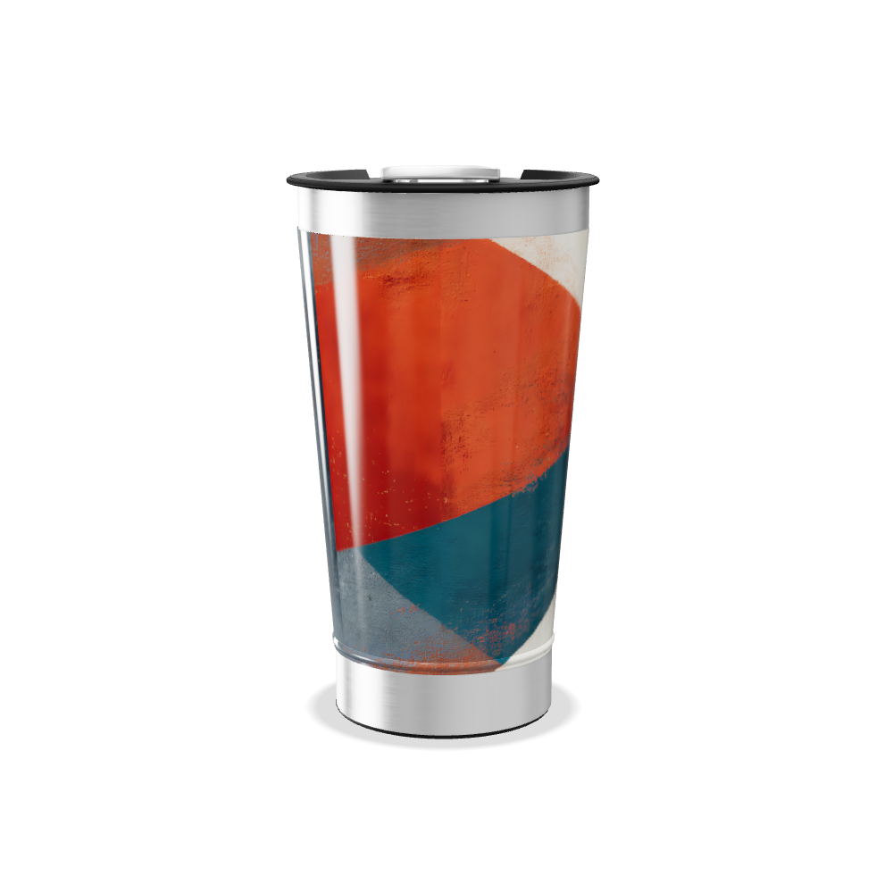 Copo Térmico - Estampa Azul e Laranja