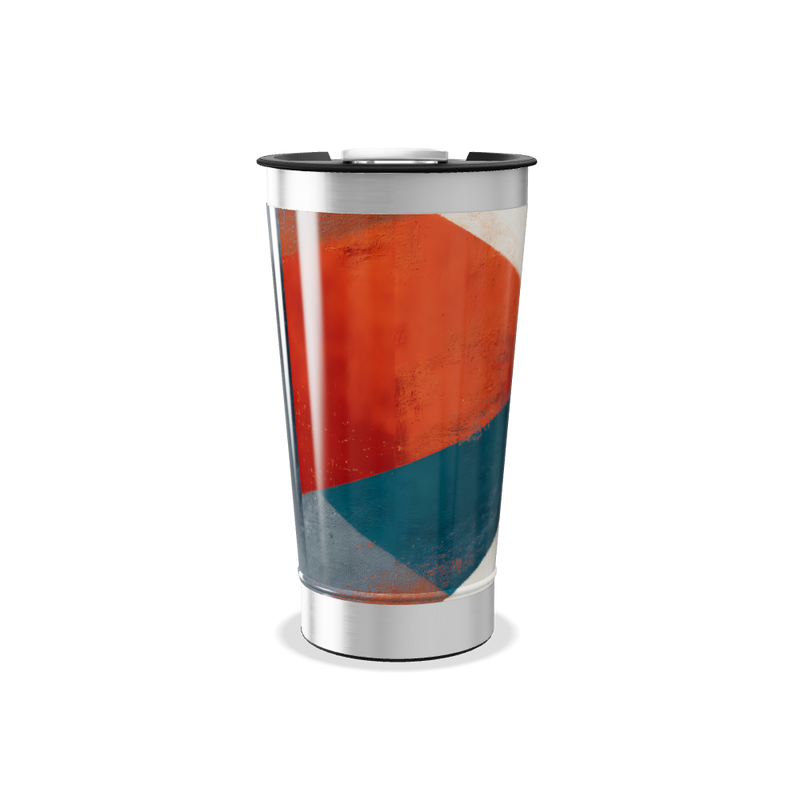 Copo Térmico - Estampa Azul e Laranja