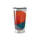 Copo Térmico - Estampa Azul e Laranja