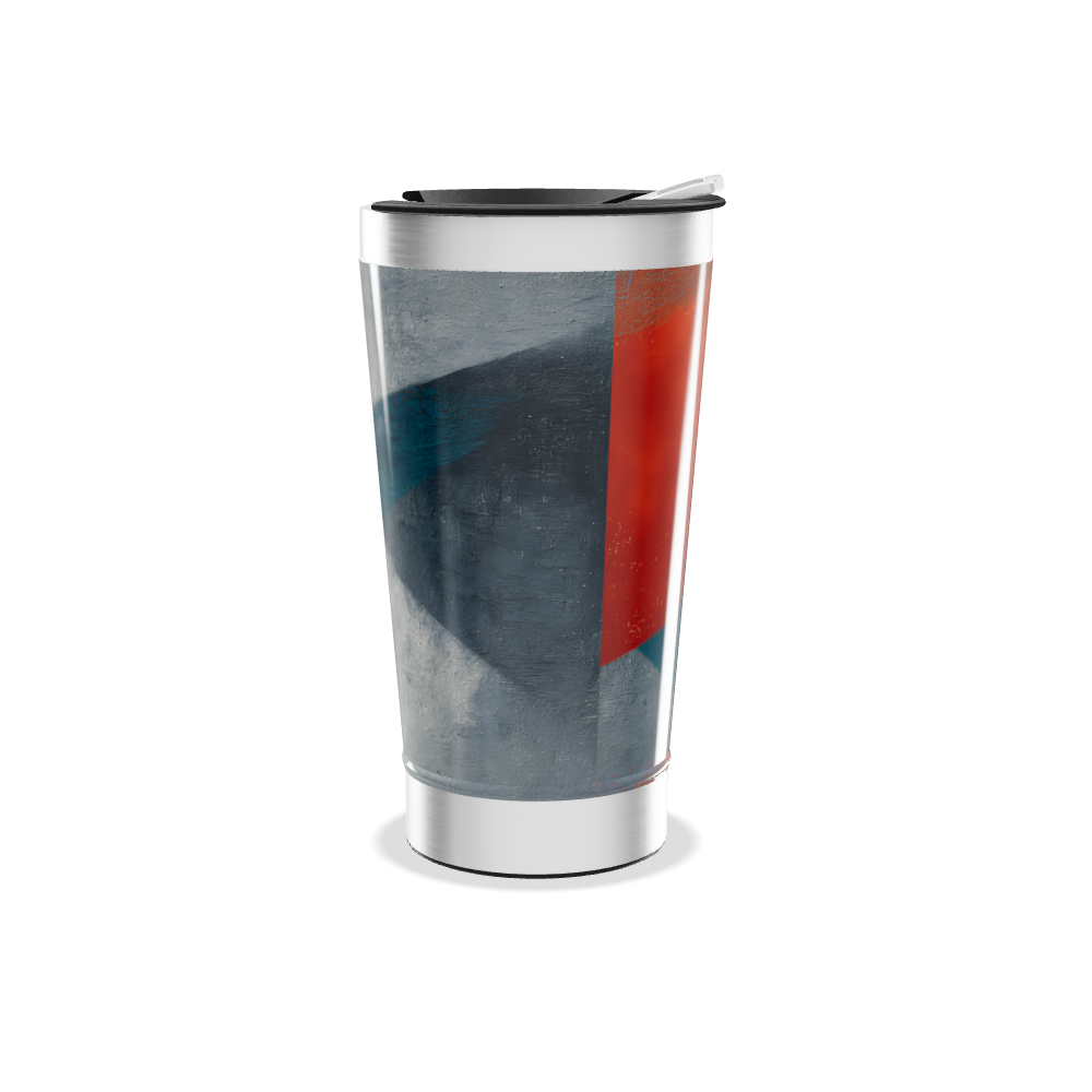 Copo Térmico - Estampa Azul e Laranja